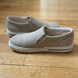 Birkenstock slip on sneaker, tan, size 7/38.